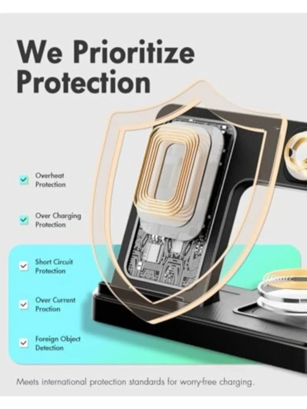 Wireless Charger iPhone Charging Station: 3 in 1 Charger Stand Multiple Devices